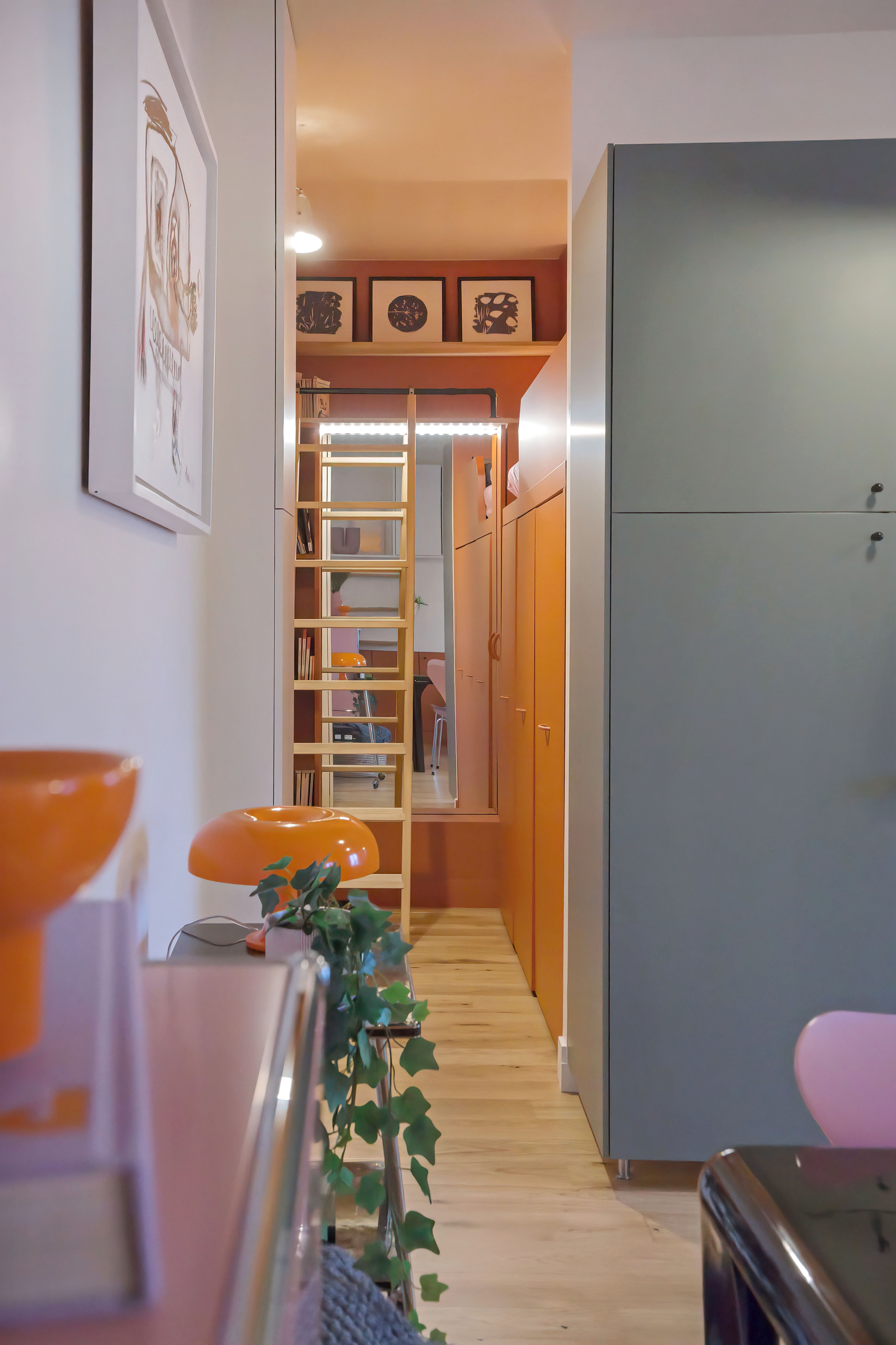 Rénovation studio pop 27m2 Paris - Aménagement Petits Espaces Luxe : Conseils